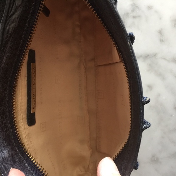 Distressed Genuine Leather Elliot Lucca Blue Bag - Picture 8 of 8